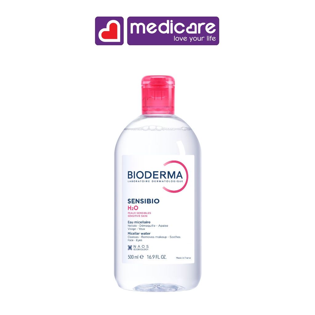 Nước tẩy trang Bioderma SENSIBIO H20 dành cho mọi loại da, da dầu mụn, da nhạy cảm 100ml - 250ml - 500ml