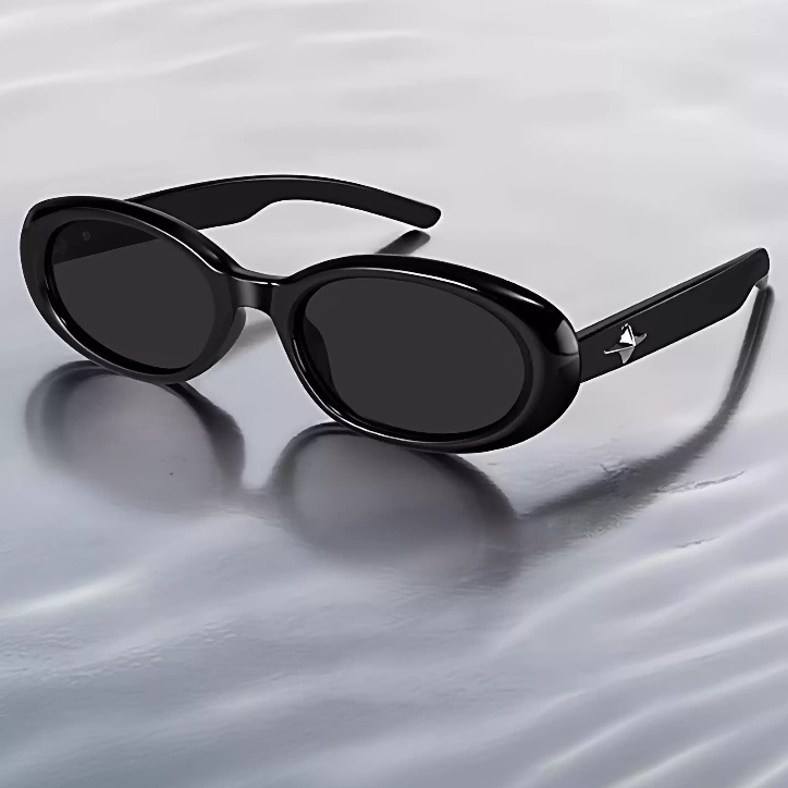 Kính Râm Oval Retro Nữ INNI 20300 Kính Chống Chói, Chống UV400, Gọng Nhựa Cao Cấp Phong Cách Vintage