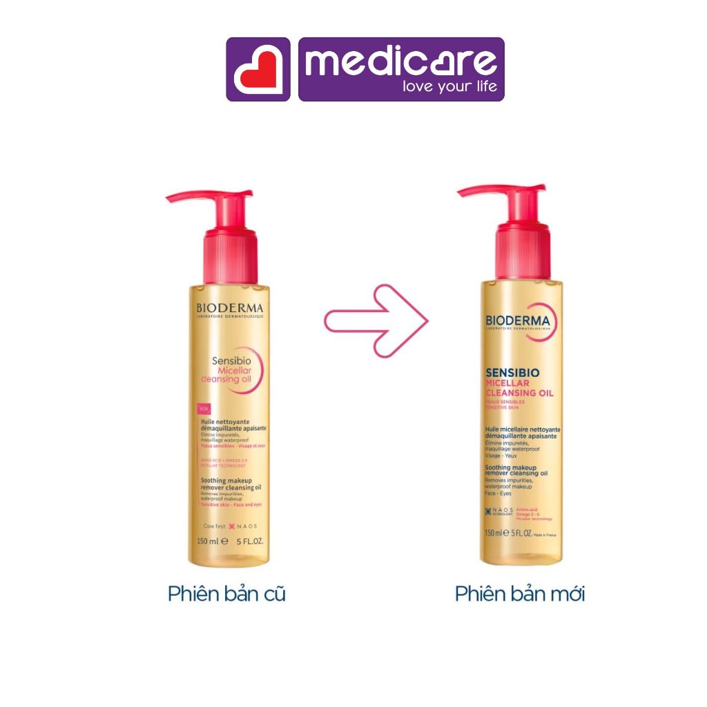Dầu tẩy trang Bioderma sensibio sạch sâu dịu nhẹ 150ml
