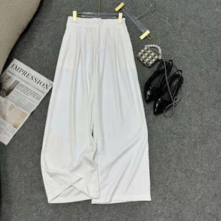 Quần bigsize nữ ống suông lưng cao đứng form tôn dáng che khuyết điểm thoáng mát kiểu dáng basic dễ phối - Q552