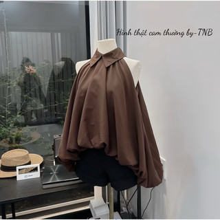 (S - 87) Set đồ đôi nam nữ couple áo nữ cổ yếm 2 lớp và sơmi nam tay dài , đồ đôi mặc đi chơi cùng người yêu