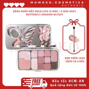 Bảng Phấn Mắt Hold Live 12 Màu Tone Hồng Lì Nhũ Đa Năng Lâu Trôi Mist Butterfly Shadow HL792 MOMOKO.cosmetics