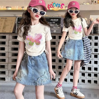 VáY Denim MỏNg Trẻ Em MớI VáY QuầN Sao BờM VảI Denim ThoảI MáI NgọT NgàO VáY Cho Bé GáI
