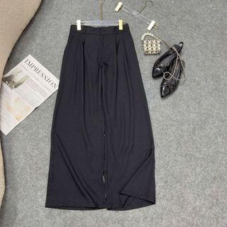 Quần bigsize nữ ống suông lưng cao đứng form tôn dáng che khuyết điểm thoáng mát kiểu dáng basic dễ phối - Q552
