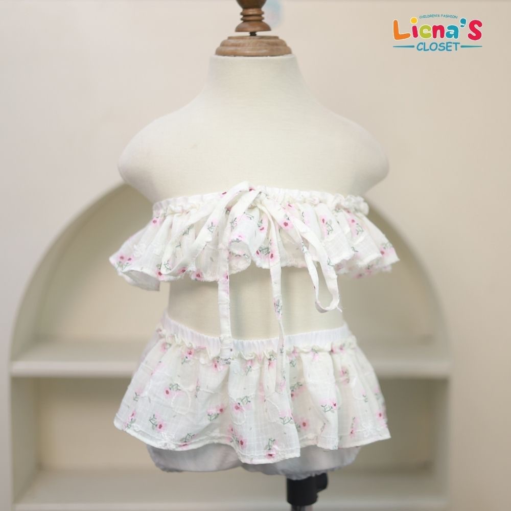 Đồ Bơi Bé Gái 2 Mảnh Bikini Hoa Nhí Bèo Nhún Dễ Thương Cho Bé Đi Biển Liena's Closet