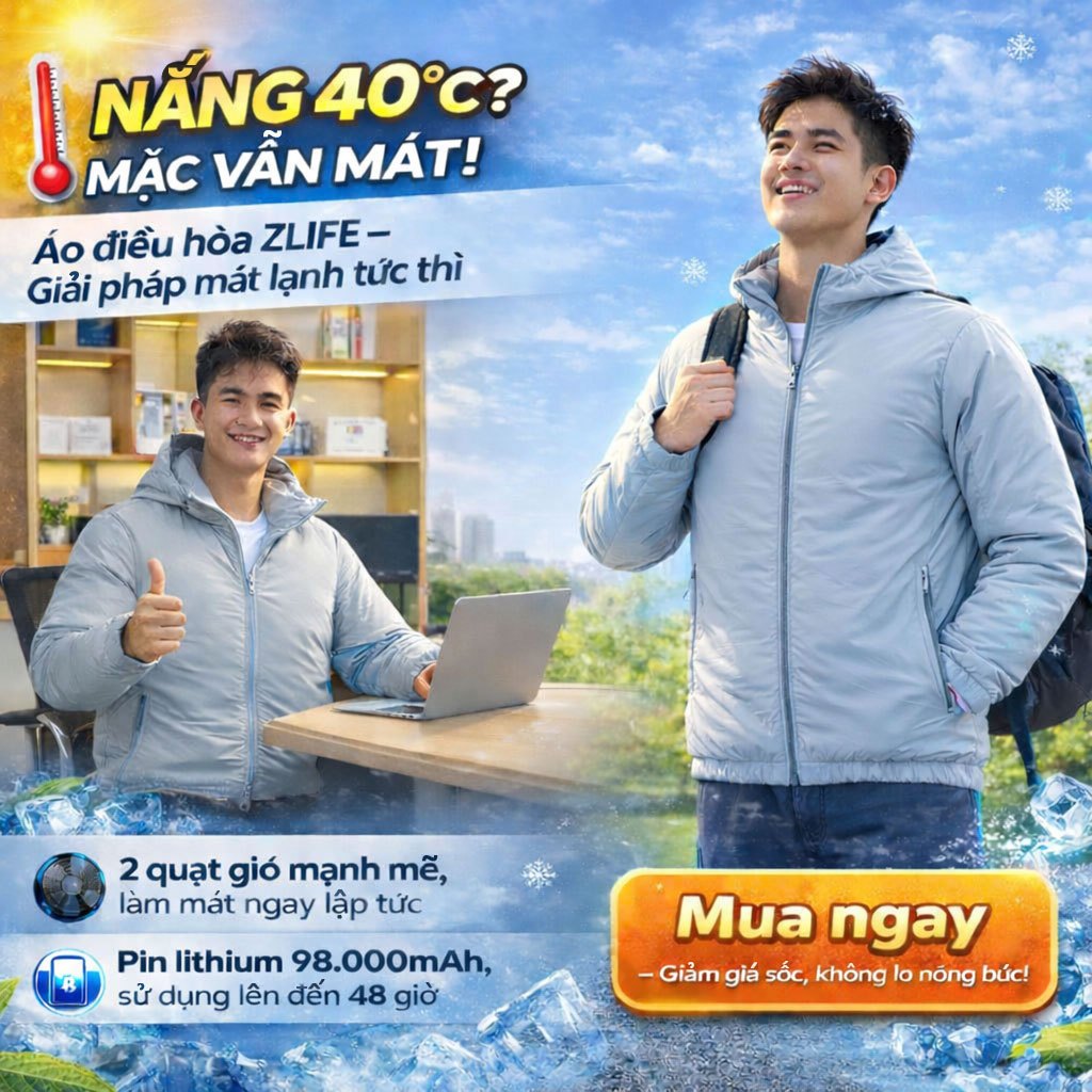 [Quà Tặng Miễn Phí 1 Vao cher 20.000] khi khách hàng mua các sản phẩm Áo Điều Hoà2 Quạt Chính Hãng