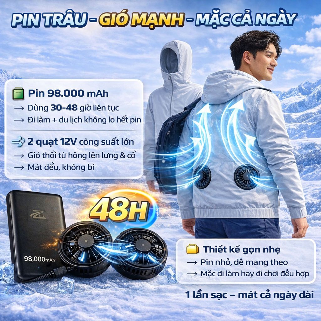 [Quà Tặng Miễn Phí 1 Vao cher 20.000] khi khách hàng mua các sản phẩm Áo Điều Hoà2 Quạt Chính Hãng