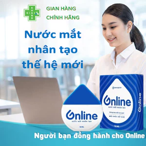 Dung dịch nhỏ mắt Online giúp giảm khô mắt, mờ mắt, chảy nước mắt. Người bạn đồng hành của dân văn phòng (Chai 12ml)