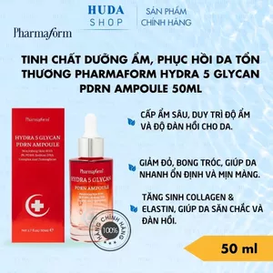 Tinh chất dưỡng ẩm, phục hồi da tổn thương Hydra 5 Glycan PDRN Ampoule Pharmaform 50ml