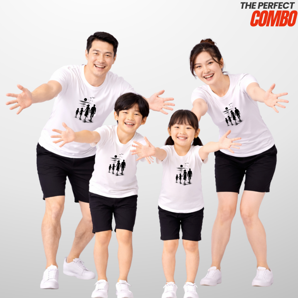 Áo Thun Gia Đình Cotton In Hình Family – Set Áo Gia Đình Đi Chơi, Du Lịch F774 | JJ Kids Fashion