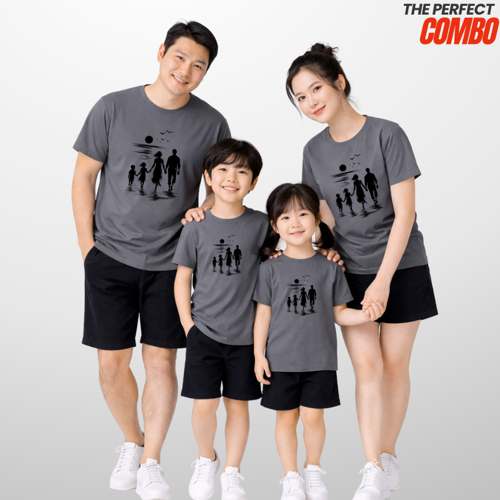 Áo Thun Gia Đình Cotton In Hình Family – Set Áo Gia Đình Đi Chơi, Du Lịch F774 | JJ Kids Fashion