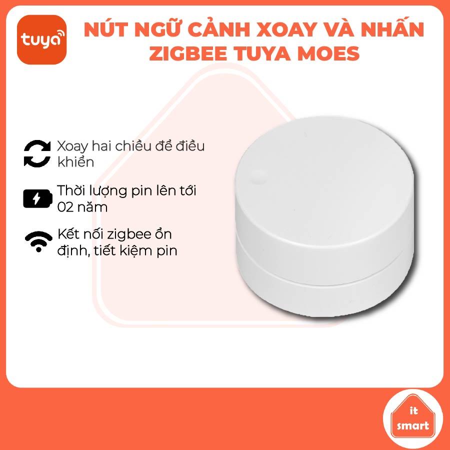 Công tắc ngữ cảnh núm xoay Zigbee Tuya MOES
