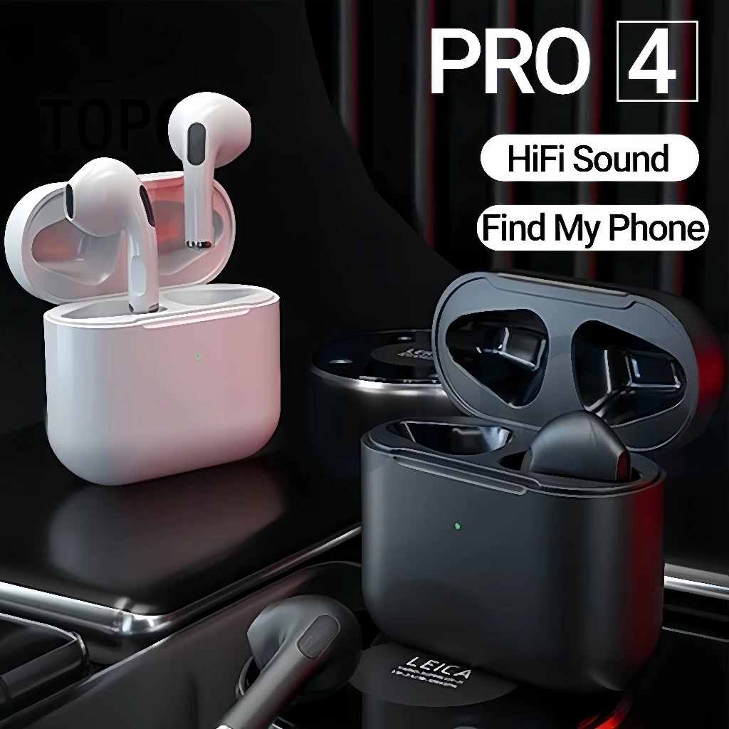 Tai nghe Bluetooth không dây trong tai TWS Pro4 tích hợp điều khiển cảm ứng và micrô