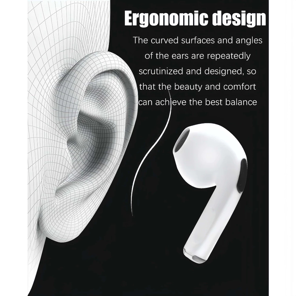 Tai nghe Bluetooth không dây trong tai TWS Pro4 tích hợp điều khiển cảm ứng và micrô