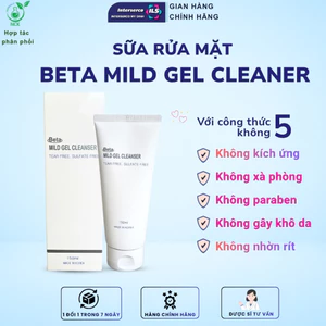 Sữa Rửa Mặt BETA MILD GEL CLEANSER - Gel rửa mặt dịu nhẹ giảm bã nhờn, tẩy tế bào chết, làm sạch sâu