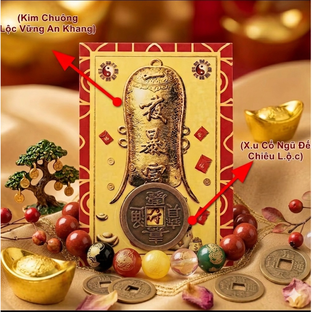 (Đã XL) Thẻ Kim Quang Phù Trợ Lộc, Tài Lộc May Mắn Bình An,Để Trong Bóp Ví Sau Ốp Điện Thoại Hay Bàn Làm Việc
