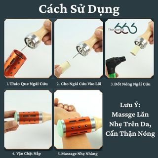 Thanh Lăn Ngải Cứu Ngọc Thạch Cầm Tay - Dụng Cụ Massage Mặt Cổ Vai Gáy Giữ Nhiệt An Toàn THEGIOINAIL666