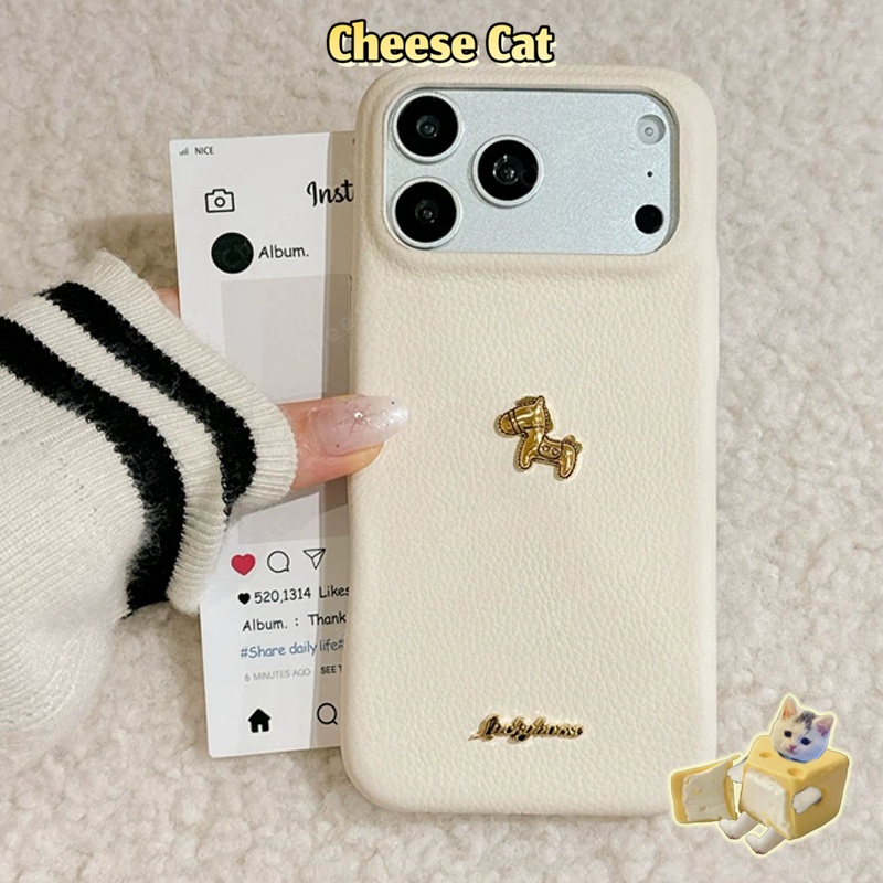 Ốp lưng iphone 3D ngựa vàng đơn giản và thời trang cho iPhone 17 16 11 12 13 14 15 Pro Max Plus 17 Air 7 8 Plus Xs Max