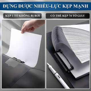 Kẹp Tài Liệu A4 – Bìa Kẹp Hồ Sơ Nhựa Cứng, Bìa Đôi Trình Ký Bền Đẹp Cho Văn Phòng, Học Sinh