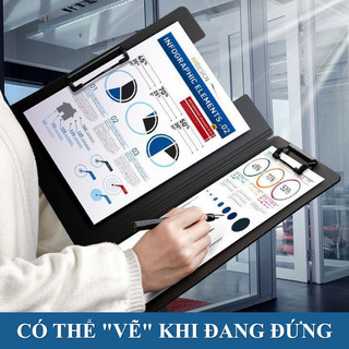 Kẹp Tài Liệu A4 – Bìa Kẹp Hồ Sơ Nhựa Cứng, Bìa Đôi Trình Ký Bền Đẹp Cho Văn Phòng, Học Sinh