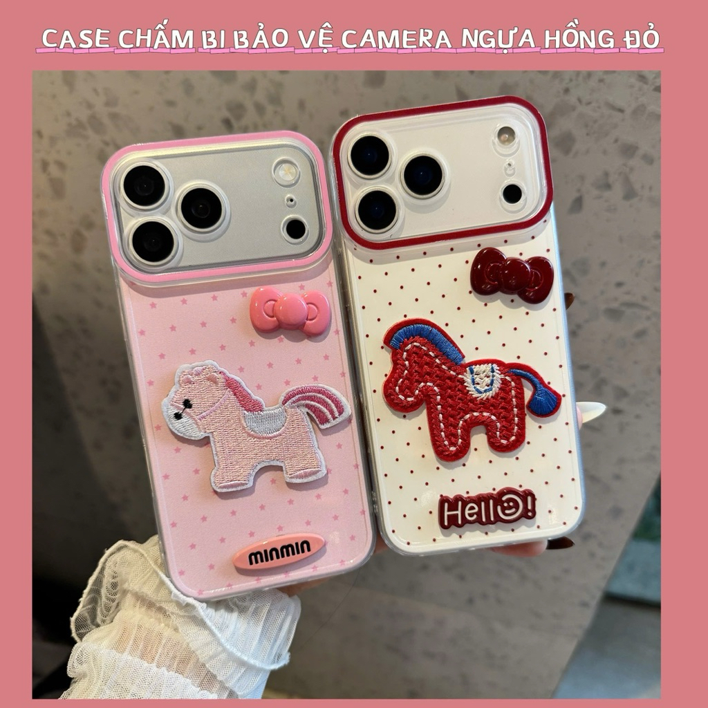Ốp Lưng Iphone Ngựa Pony Kẹo Ngọt Nơ Xinh Dễ Thương Hot Trend - Nắng Case