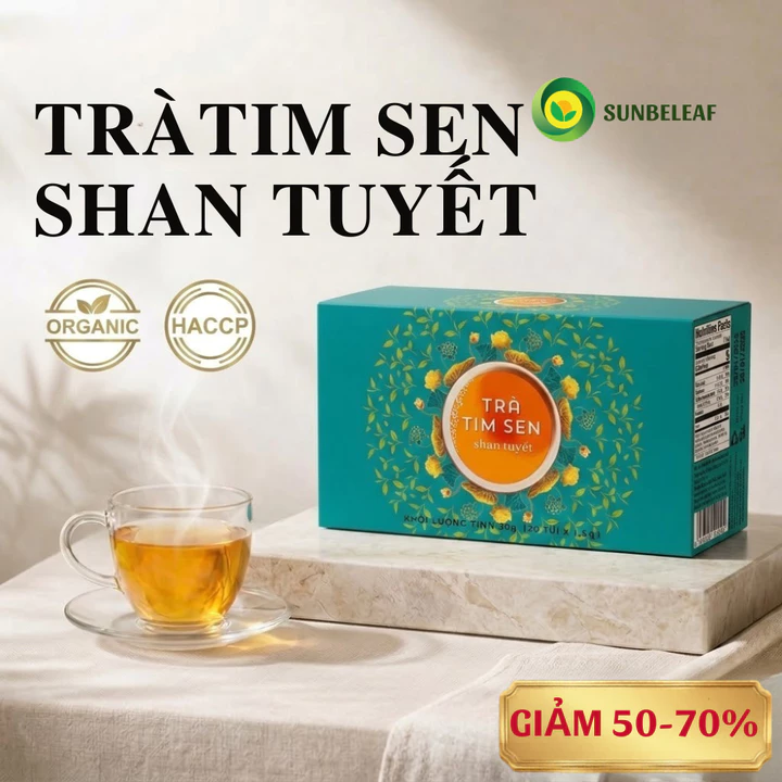 Trà Tim Sen Shan Tuyết Tây Côn Lĩnh Sunbeleaf - Chống Lão Hóa, An Thần Ngủ Ngon Và Bảo Vệ Tim Mạch - Hộp 20 Gói