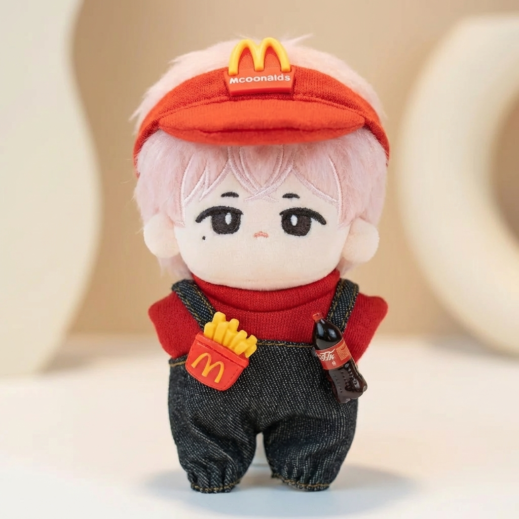 Gấu bông búp bê, búp bê bông 10cm, búp bê cho bé, oufit doll 10cm thời trang quần áo đồ chơi búp bê