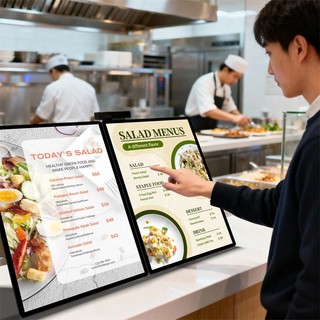 Bảng menu hộp đèn LED, bảng trưng bày, biển quảng cáo nhà hàng, quán cà phê, màn hình quảng cáo