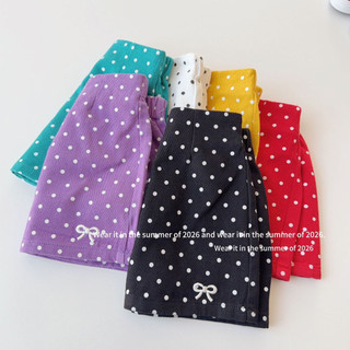 SẴN XANH DƯƠNG 150-order quảng châu-chân váy ngắn chấm bi đủ màu cho bé gái