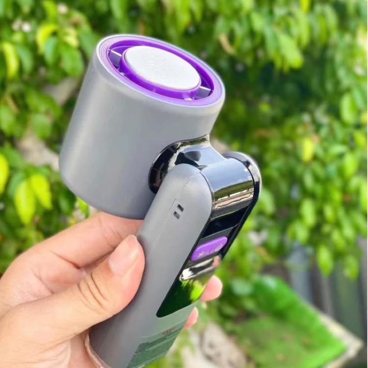 Quạt Sò Lạnh Cầm Tay Pin 4000mAh Làm Mát Mạnh Mẽ 100 Cấp Độ Gió Tích Hợp Đèn Pin Tiện Lợi