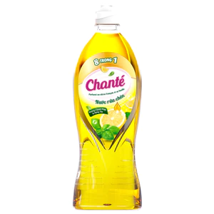 Nước rửa chén Chanté cao cấp 8 trong 1 hương chanh Pháp & húng tây 750gr