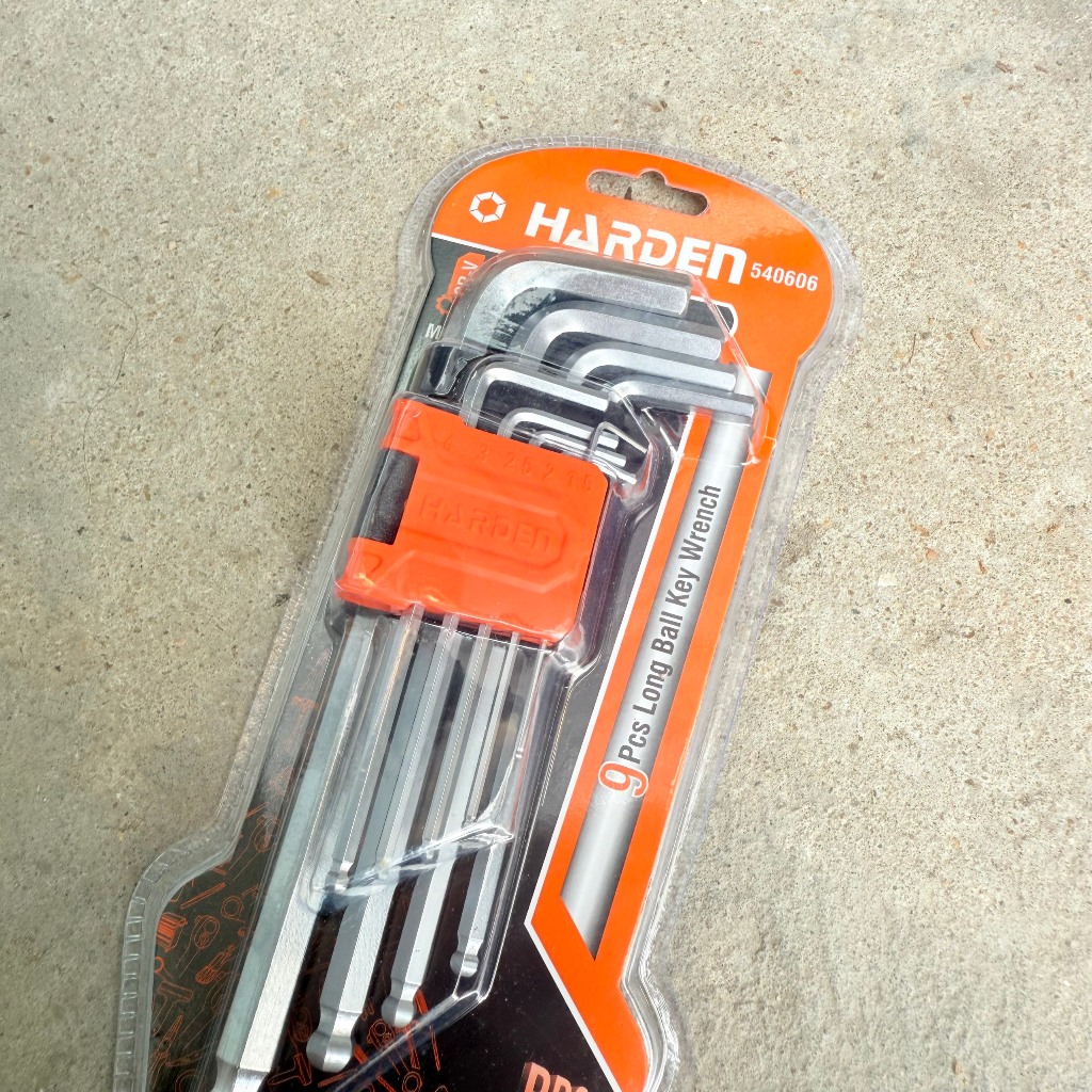 Bộ Lục Giác 9 Chi Tiết Harden 540606 – Thép CR-V Cứng Cáp, Bền Bỉ, Chuẩn Xác