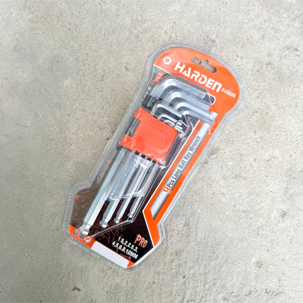 Bộ Lục Giác 9 Chi Tiết Harden 540606 – Thép CR-V Cứng Cáp, Bền Bỉ, Chuẩn Xác