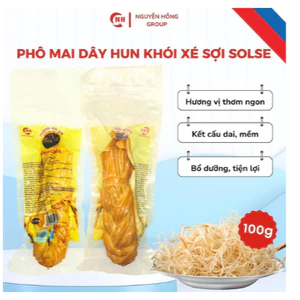 Phô mai dây xông khói Solse 100g - Snack ăn vặt, phô mai hun khói xé sợi, ăn vặt nga