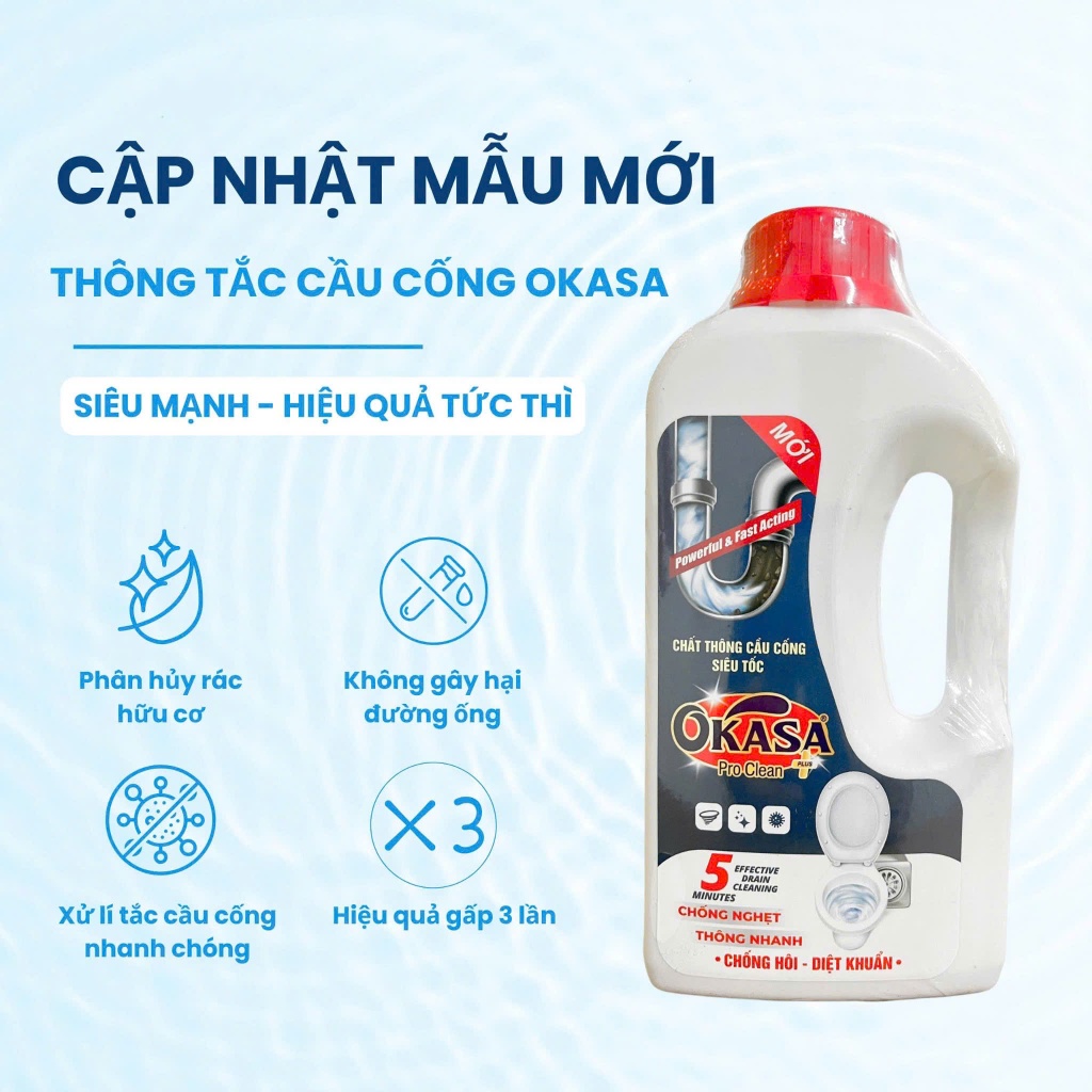 [Hỏa Tốc HCM] Dung Dịch Vệ Sinh Ống Nước OKASA