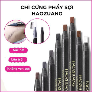 Chì kẻ mày Haozhuang phẩy sợi chì cứng chuyên nghiệp Eyebrow Pencil sắc nét