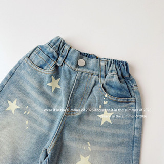 order quảng châu- quần jeans lửng ngôi sao cho bé gái