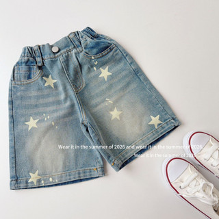 order quảng châu- quần jeans lửng ngôi sao cho bé gái