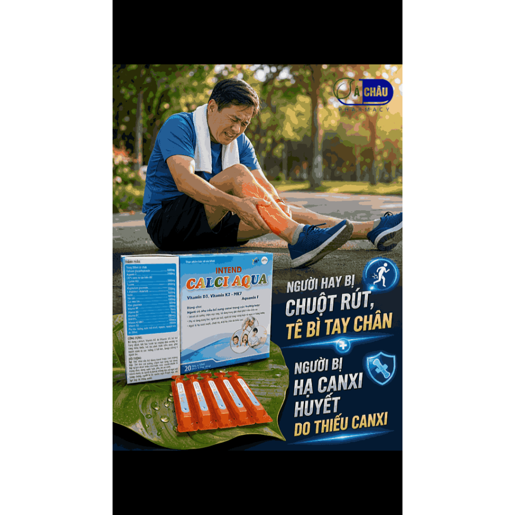 [FREE SHIP] Canxi Aqua Itend, Bổ Sung Canxi Cho Người Hay Bị Chuột Rút, Phụ Nữ Mang Thai, Ngăn Ngừa Loãng Xương
