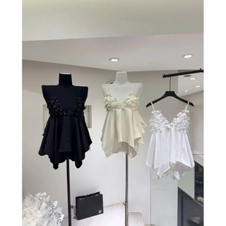 •𝙆𝙞𝙣𝙜𝙨𝙝𝙤𝙥𝙗𝙚𝙖𝙪𝙩𝙮•Áo Hai Dây Nơ Ngực Peplum QC