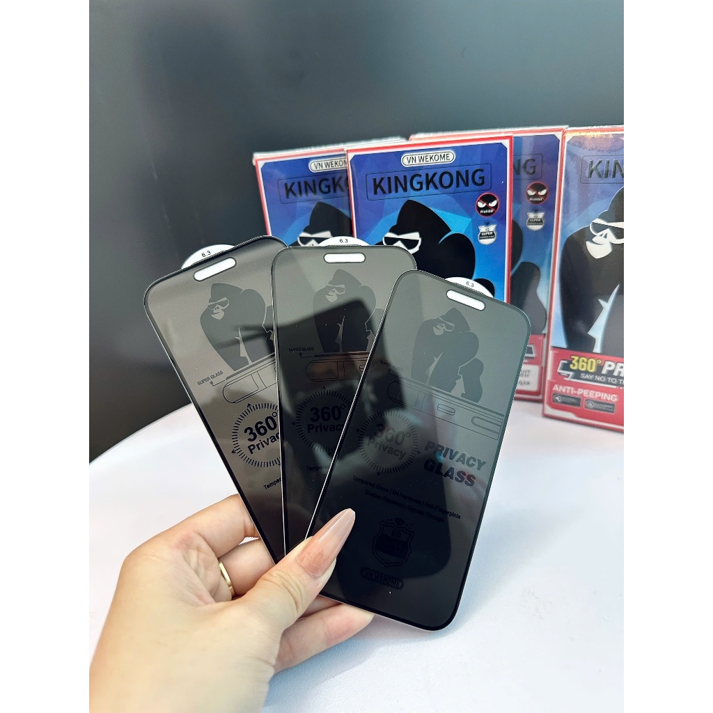 Kính cường lực iphone chống nhìn trộm 360 độ từ mọi góc cho ip 17 ProMax 16 ProMax 15 14 13 12 11 Pro Max Xs Xr XsMax X.