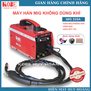 Máy hàn mig không dùng khí KOBE 315A Máy hàn 3 chức năng mig-que giá tốt sử dụng cho gia đình và thợ