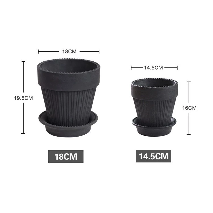 Chậu xi măng phong cách Bắc Âu –chậu trồng cây cảnh, lan, sen đá, xương rồng kèm khay lót