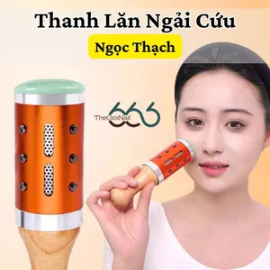 Thanh Lăn Ngải Cứu Ngọc Thạch Cầm Tay - Dụng Cụ Massage Mặt Cổ Vai Gáy Giữ Nhiệt An Toàn THEGIOINAIL666
