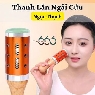 Thanh Lăn Ngải Cứu Ngọc Thạch Cầm Tay - Dụng Cụ Massage Mặt Cổ Vai Gáy Giữ Nhiệt An Toàn THEGIOINAIL666