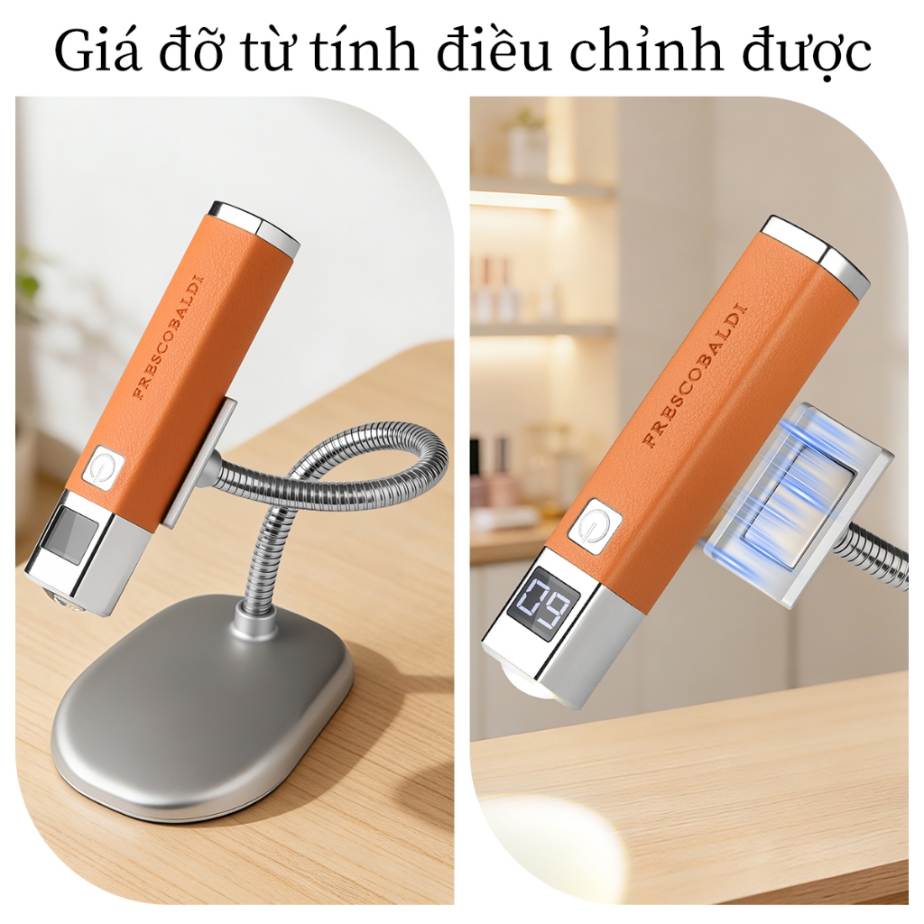 Máy sấy móng tay mini thông minh AI (Cam, Đen, Trắng), Bộ máy sấy móng tay cao cấp kèm giá đỡ móng.
