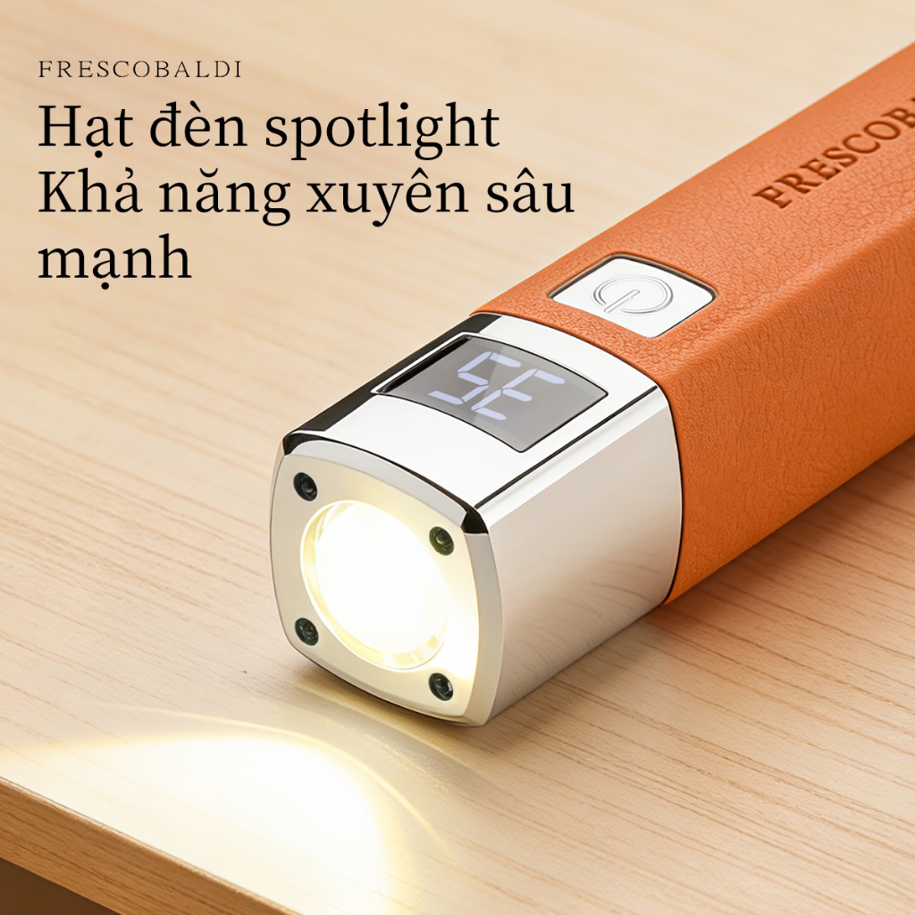 Máy sấy móng tay mini thông minh AI (Cam, Đen, Trắng), Bộ máy sấy móng tay cao cấp kèm giá đỡ móng.