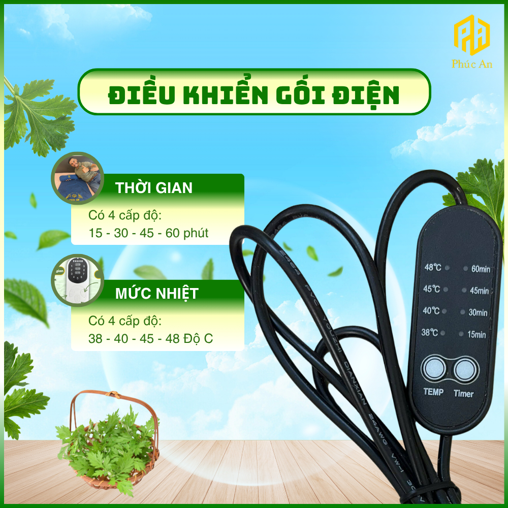 [Bảo hành 1 năm] Combo Thảm + gối + đai ngải cứu Phúc An Chính hãng, hỗ trợ thư giãn, ngủ ngon, giảm nhức mỏi