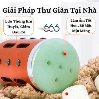 Thanh Lăn Ngải Cứu Ngọc Thạch Cầm Tay - Dụng Cụ Massage Mặt Cổ Vai Gáy Giữ Nhiệt An Toàn THEGIOINAIL666