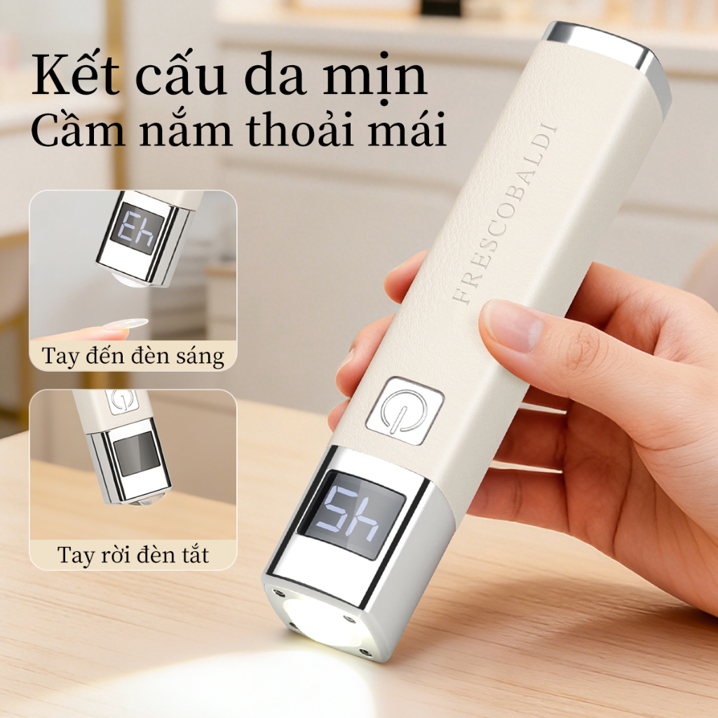 Trắng, đen cam  Đèn led uv Sấy Khô Sơn Móng Tay mini Có Màn Hình led Hiển Thị Nhanh Chóng